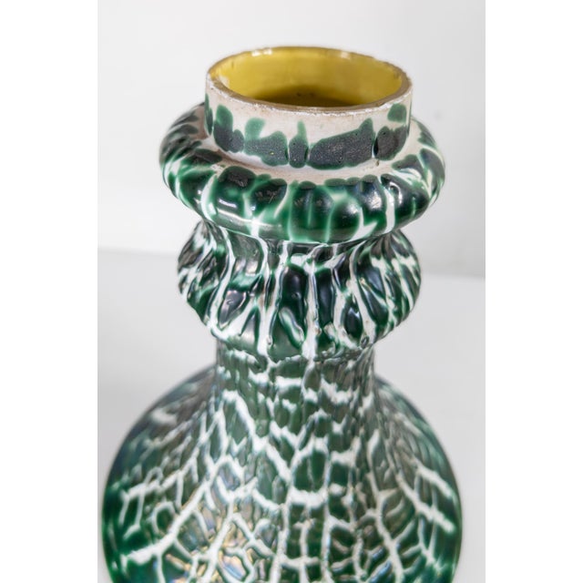 Glass 19th Century Bohemian Unusual Art Glass Lamp Base For Sale - Image 7 of 13