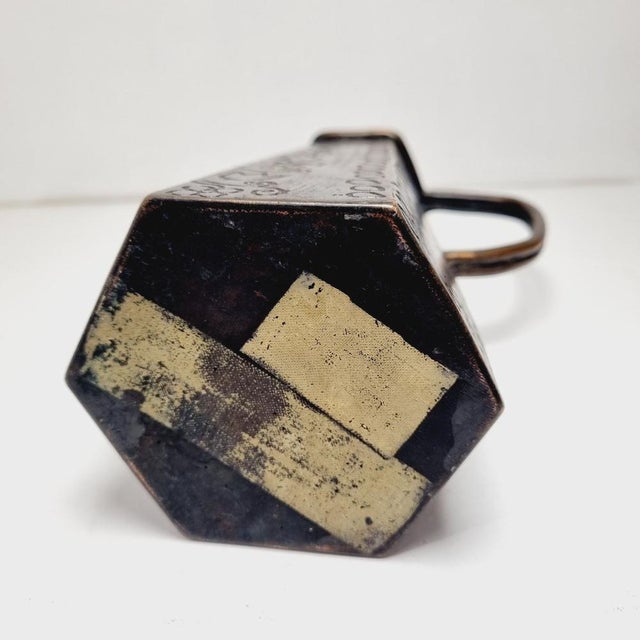 Art Deco Style Brass Vase with Handles, 1920s For Sale - Image 4 of 14