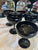 Striking champagne coupes in opaque, black glass with no chips, cracks or wear. Classic coupe form.