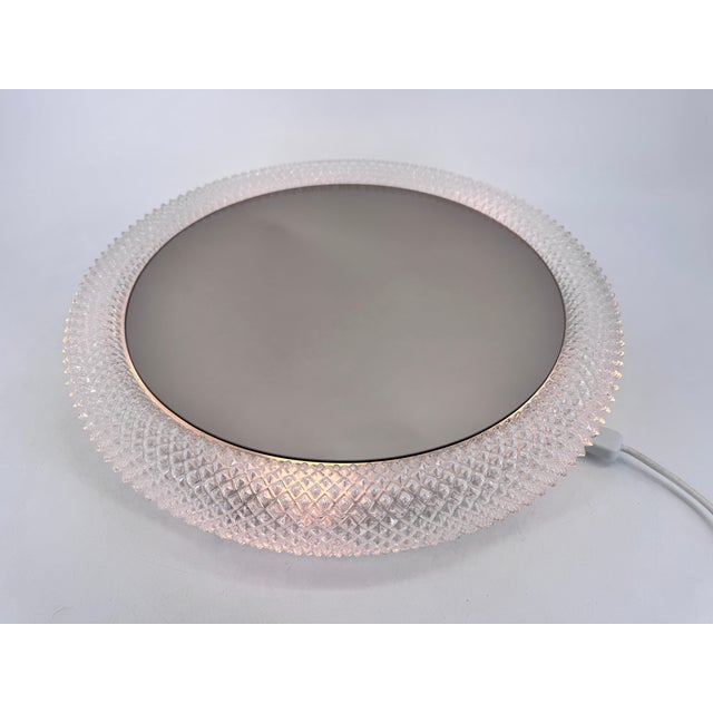 Illuminated Wall Mirror in Crystal Glass from Glashütte Limburg, Germany, 1960s For Sale - Image 14 of 16
