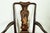 Henredon Chinoiserie Queen Anne Hand Painted Oak and Burl Wood Armchairs, Pair For Sale In South Bend - Image 6 of 14