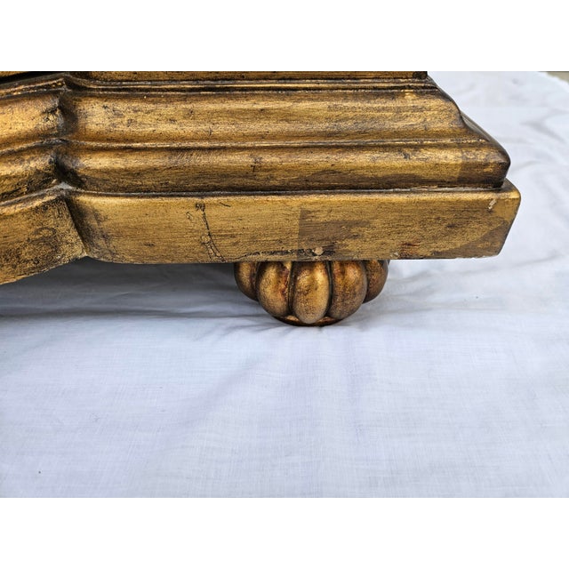 Gold Leaf or Gilt Scalloped Front Chest of Drawers For Sale - Image 16 of 18