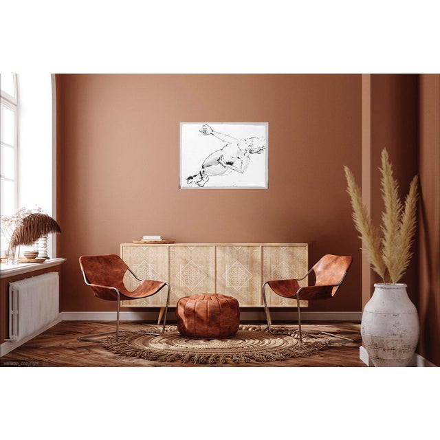 Paper "Woman" Contemporary Nude Figure Drawing by Martha Holden Plunge For Sale - Image 7 of 8