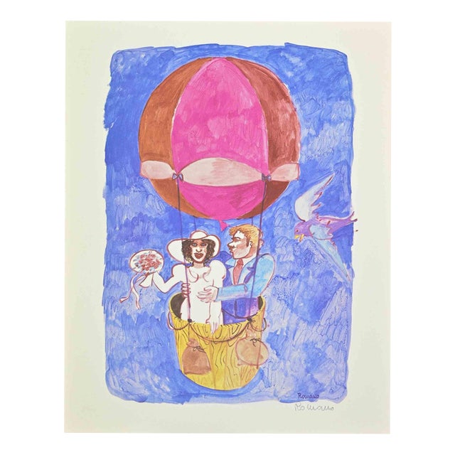 Daniela Romano, A Meeting in the Air, 1990s, Lithograph For Sale