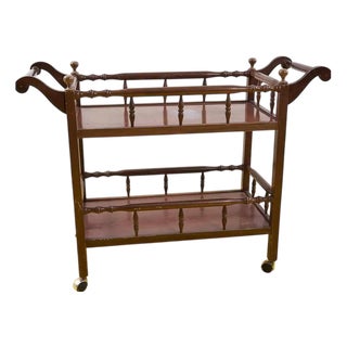 Wooden Serving Trolley, Italy, 1960s For Sale