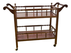 Wooden Serving Trolley, Italy, 1960s