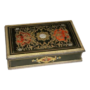 Mid 19th Century Napoleon III Boulle Style Ormolu Jewelry Box