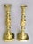 Late 19th Century Late 19th Century English Antique King of Diamonds Brass Candlesticks, a Pair For Sale - Image 5 of 8