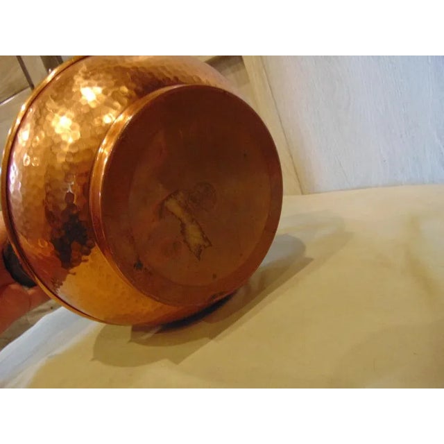 Metal Art Deco Brown Copper Kettle For Sale - Image 7 of 9