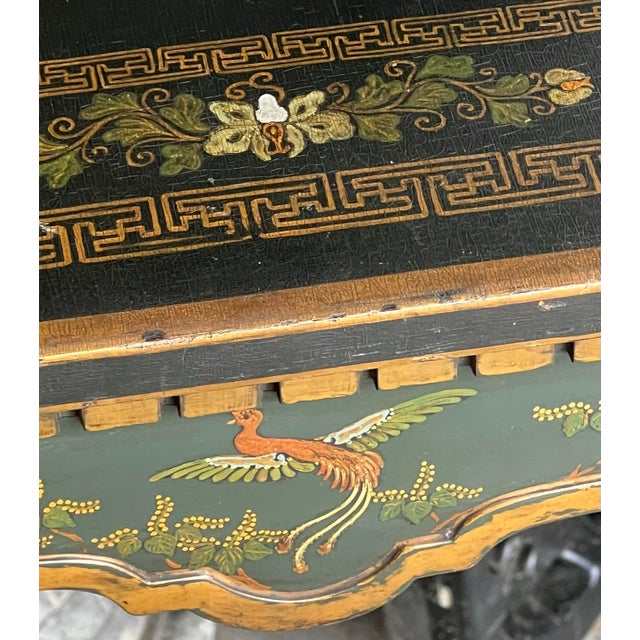 Antique Asian Chinoiserie Japanned Table For Sale - Image 12 of 12