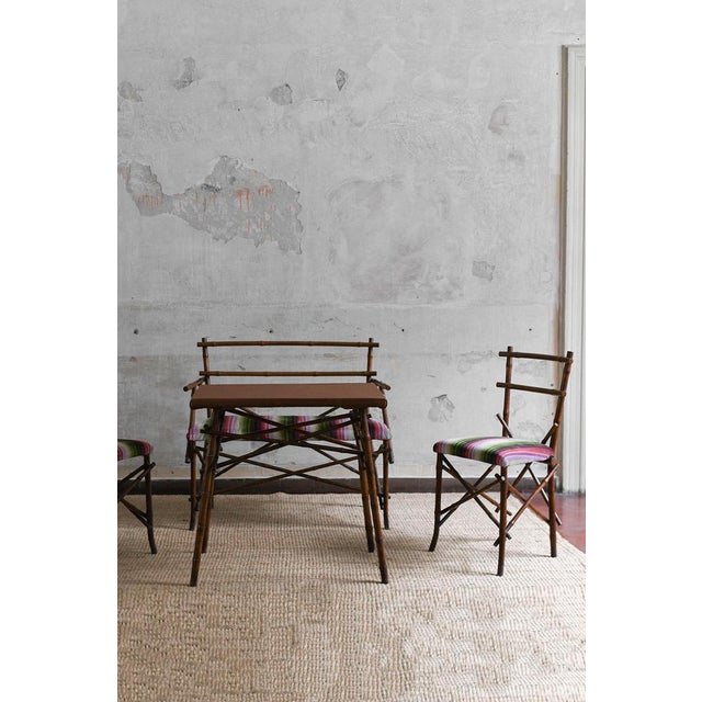 Bamboo Living Room Set with Cushions from Vivai Del Sud, 1970s, Set of 4 For Sale - Image 16 of 16