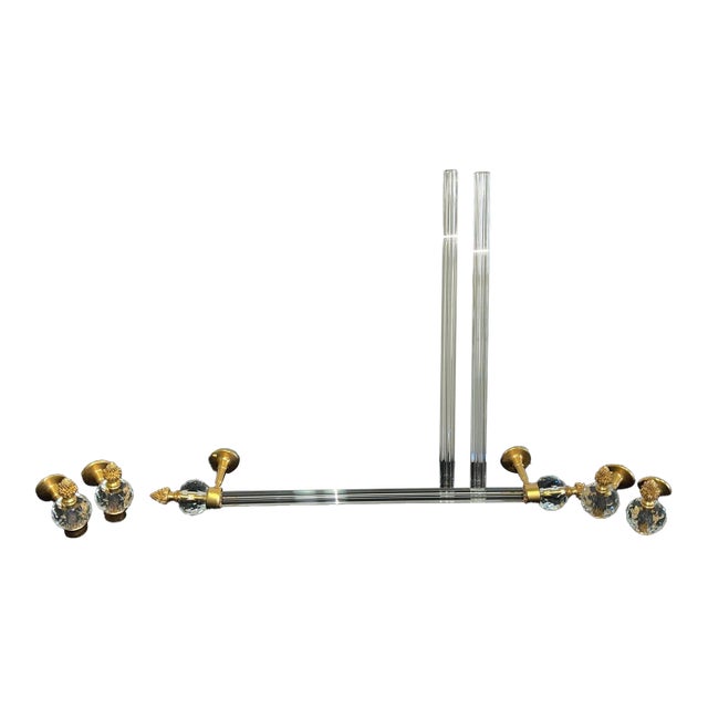 Iconic 18" Sherle Wagner "Imperial Swan" Bathroom Suite – Gold & Rock Crystal For Sale