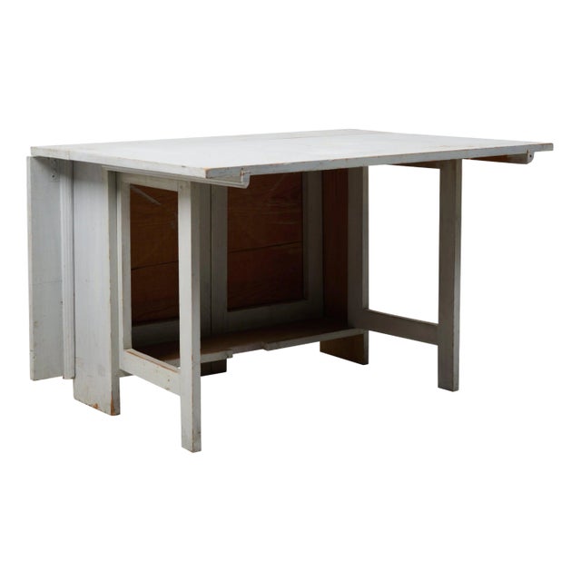 Antique Northern Swedish Gustavian Light Drop-Leaf Table For Sale