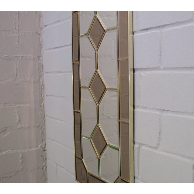 Stained Glass Framed Wall Mirror, 1970s For Sale - Image 6 of 10