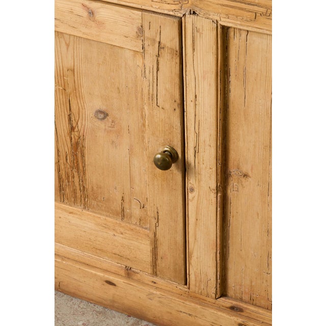 19th Century English Victorian Pine Dresser Base With Topper For Sale - Image 14 of 17
