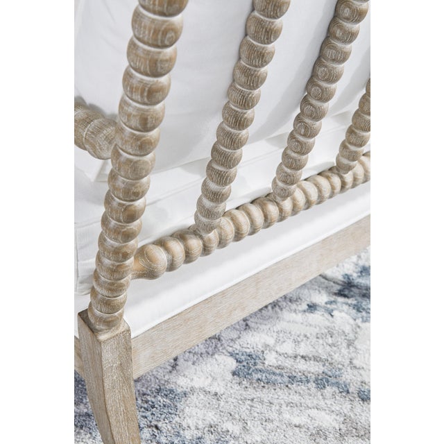 Wood Rouleau Chaise Lounge, LiveSmart Peyton-Pearl For Sale - Image 7 of 12