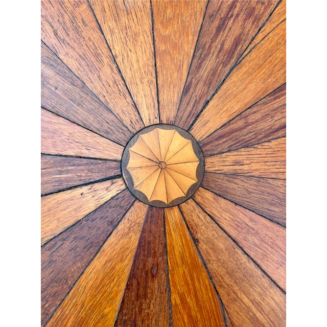Wood Spanish Marquetry Side Table, Mid-20th Century For Sale - Image 7 of 13