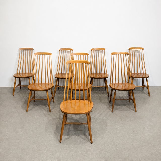 Vintage Scandinavian Wood Chairs, 1960s, Set of 4 For Sale - Image 3 of 9