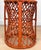 Orange Vintage Boho Orange Wicker Round Plant Stand For Sale - Image 8 of 11