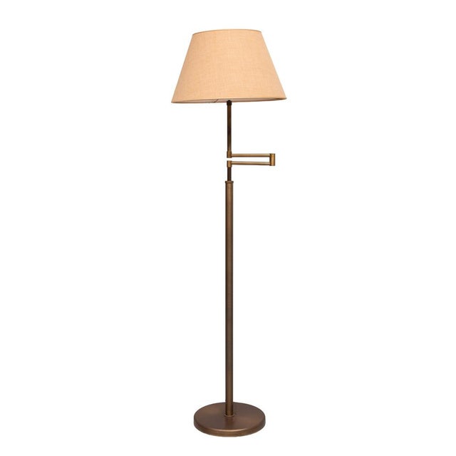 Goldenrod Swing Arm Library Floor Lamp from Steinhauer, Germany, 1980s For Sale - Image 8 of 8