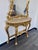 Grand French Rococo Gold Leaf Console Table With Ornate Mirror & Light Marble Top – Luxury Entryway Set For Sale In Miami - Image 6 of 6