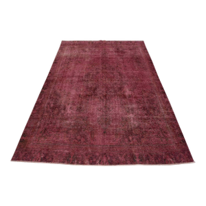 Tabriz Rug 8’7” X 11’1” Pink Wool Vintage Overdyed Hand-Knotted Carpet