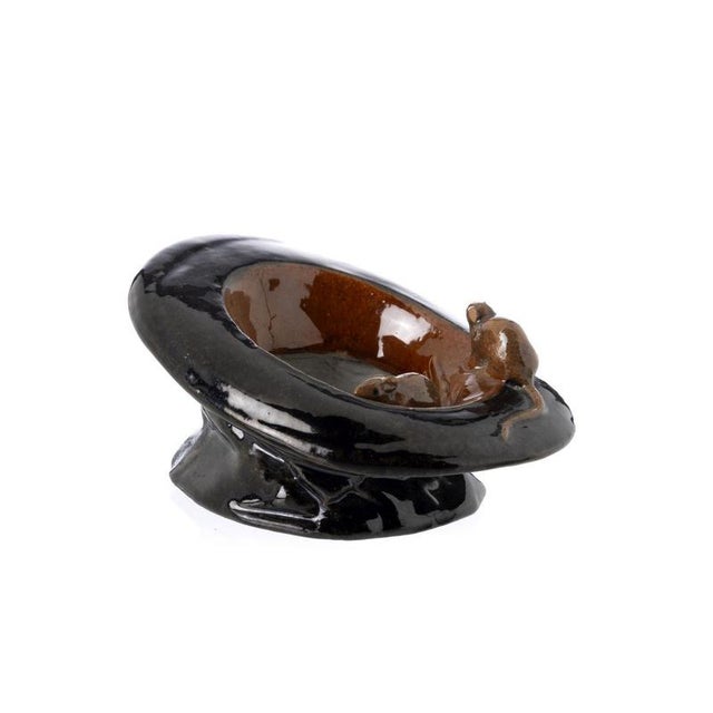 Earthenware Ashtray Top Hat with Mice from Caldas For Sale - Image 6 of 6