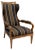 Early 19th Century Biedermeier Solid Walnut Ear / Wing Armchair For Sale