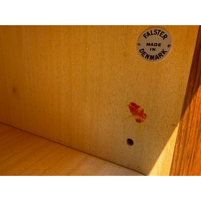 Brown Pair of Danish Modern Sven Age Madsen Tambour Door Teak Nightstands For Sale - Image 8 of 12