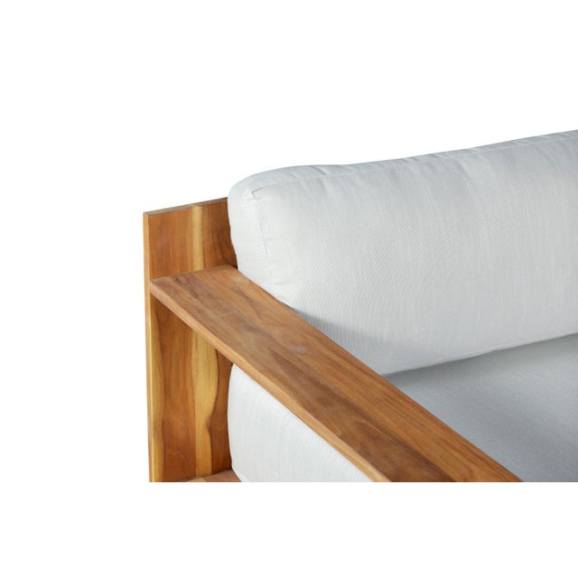 Imperial Grove Outdoor Solid Teak Wood Sofa - 84" For Sale - Image 12 of 14