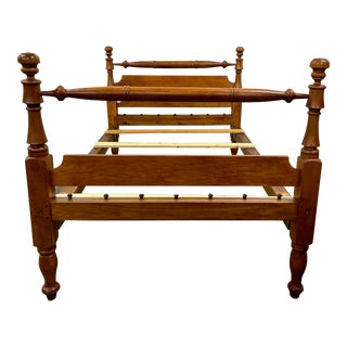 Antique Early 1900s Full Size Rope Bed For Sale