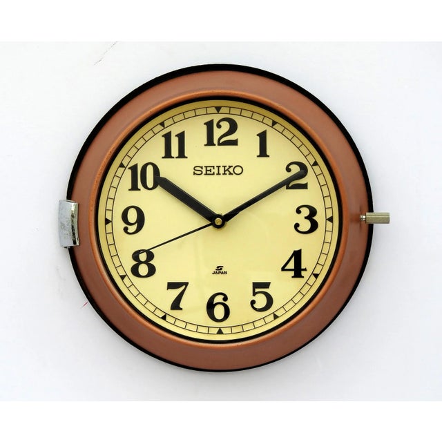 Seiko Maritime wall Clock, Nautical Slave Clock, Navigation Industrial Ship Boat Retro Wall Clock Analog Marine Time Home...