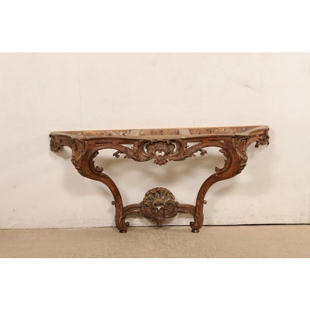 18th Century French Rococo Serpentine Console For Sale In Atlanta - Image 6 of 11