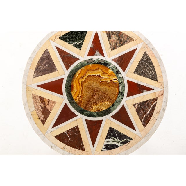 Antique Italian Specimen Centre Table in Walnut with Marble Top, 1800s For Sale - Image 10 of 12