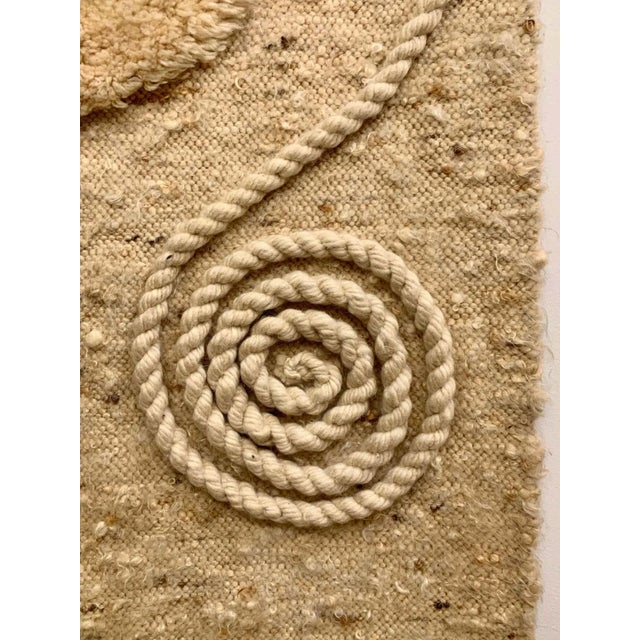 1960s Large Handwoven Wool Wall Art / Tapestry Attributed to Jane Knight For Sale - Image 5 of 12