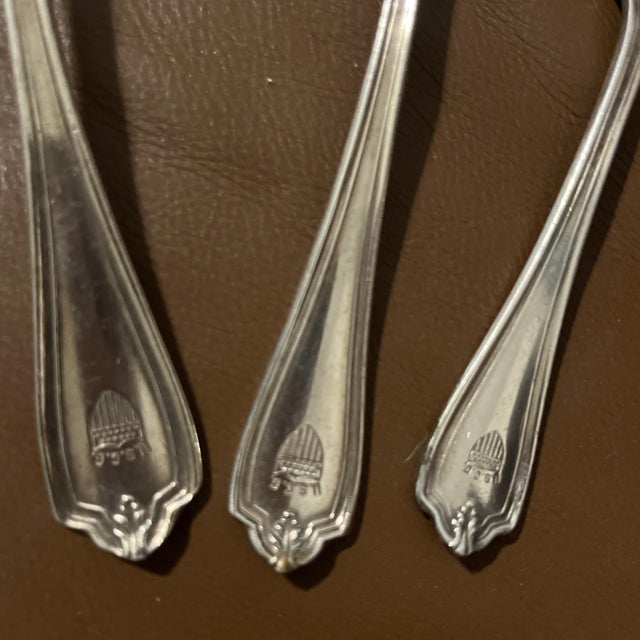 Traditional Vintage u.s. Coast Guard Silver-Plated Flatware Piece Made by International Silver Co. - 3 pcs For Sale - Image 3 of 9
