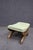 Green Cherry Wood X-Base Upholstered Bench For Sale - Image 8 of 8