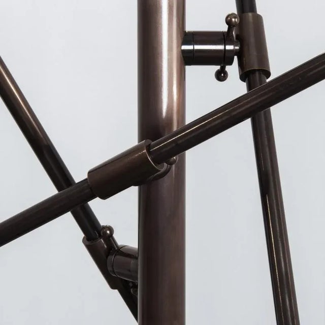 Not Yet Made - Made To Order Milan Three-Arms Black Gunmetal Floor Lamp by Schwung For Sale - Image 5 of 9