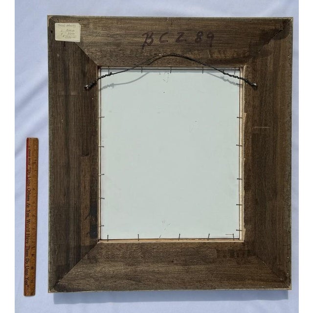 Edna Hibel "Young Manchu" Signed Mixed Media Artwork. Paint Embellished Lithograph on Porcelain Plaque. Custom Frame For Sale - Image 12 of 13