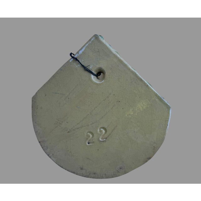 Mid 20th Century Antique Rockingham Glaze Yellowware Eagle Corner Wall Shelf Bracket 9” For Sale - Image 5 of 11