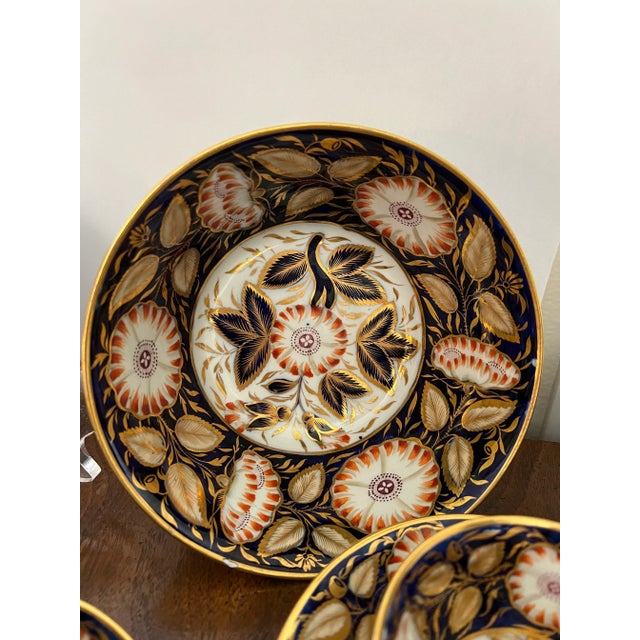 27 Pc, FINE Set of 19th Century English Porcelain Dessert Service Cobalt. Unfortunately I have been able to identify the...