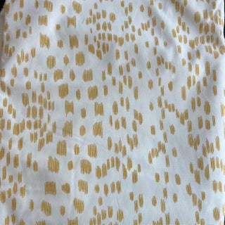 Brunschwig & Fils Canary Yellow Les Touches Cotton Fabric- 4 Yards For Sale