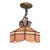 Late 20th Century Pink and White Slag Glass Hanging Pendant Light For Sale