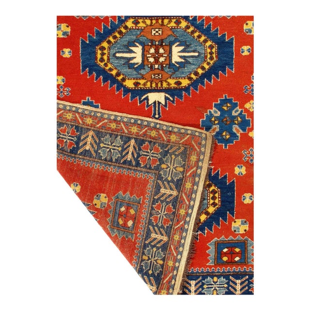 1970s Pasargad Ny Turkish Kazak Rug - 4'11" X 5'8" For Sale - Image 5 of 5