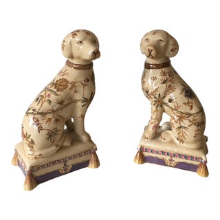 Dog Figurines/Bookends - a Pair For Sale