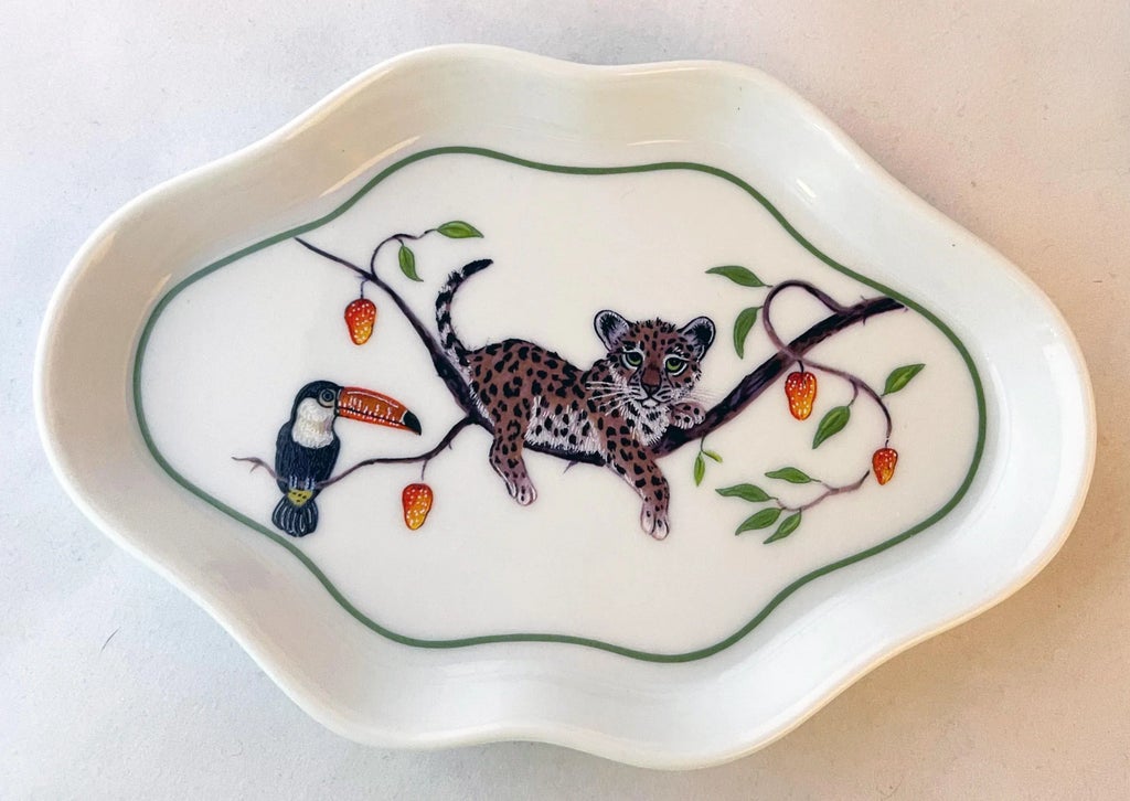 Late 20th Century Lynn Chase Jaguar Jungle and Jungle Party Trays