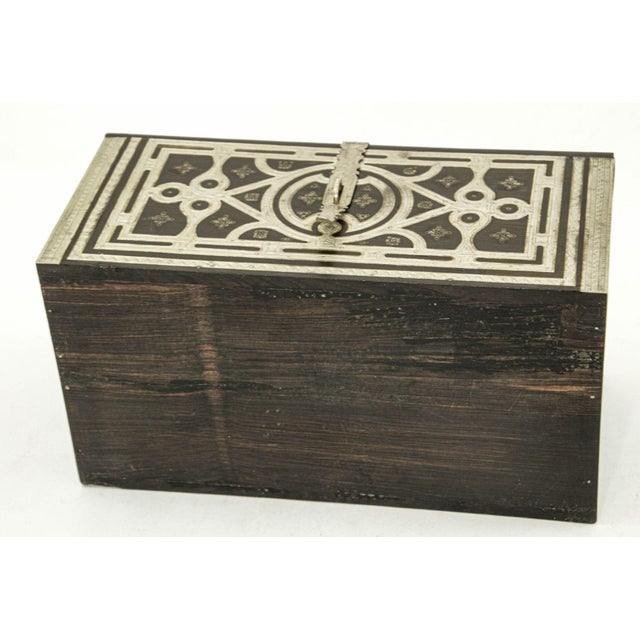 African Tuareg Silver and Ebony Wood Jewelry Box 1950s For Sale - Image 11 of 12