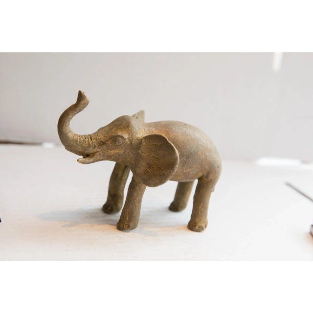 Metal Vintage African Elephant Sculpture For Sale - Image 7 of 8