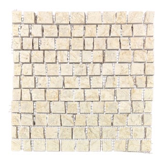 Ivory White Marble Polished Broken Tessere Mosaic For Sale