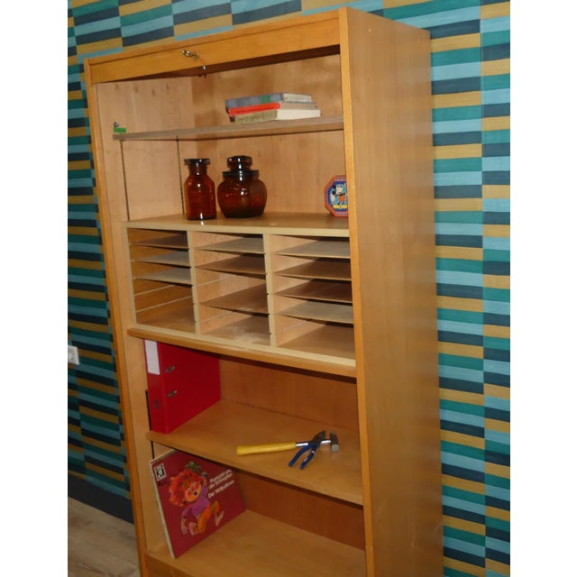 Mid-Century Modern Office Cabinet with Louvered Door from Wini, 1960s For Sale - Image 3 of 18